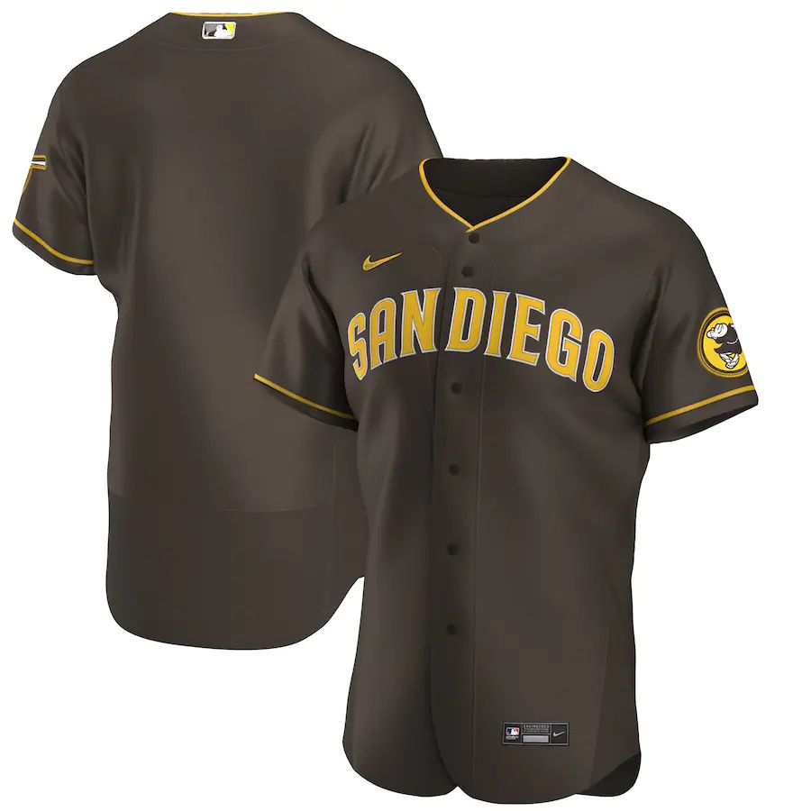 Mens San Diego Padres Nike Brown Road Authentic Team MLB Jerseys